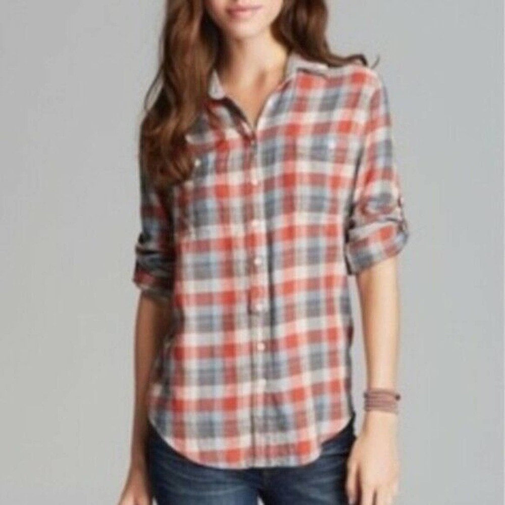Jach's Girlfriend Bea Flannel Top Plus Size XXL